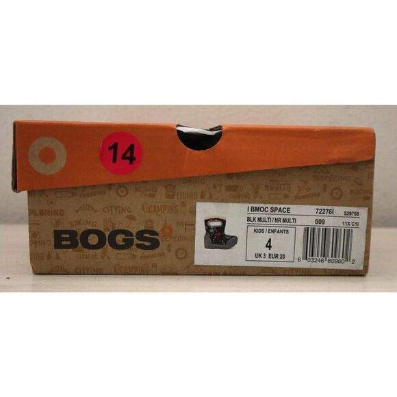 Bogs 72276I-009 Baby Boys Sz 4 Black Multi B-Moc Space Snow Boots - Picture 11 of 11